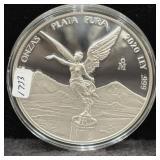 2020Mo MEXICO LIBERTAD - 5 ONZA - SILVER ROUND