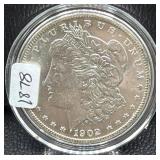 1902-O MORGAN SILVER DOLLAR