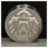 SCOTTSDALE MINT "LION" 5 OZ SILVER ROUND -