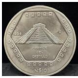 1994Mo "PIRAMIDE DEL CASTILLO" - 5 ONZA - SILVER -