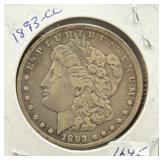 1893-CC MORGAN SILVER DOLLAR