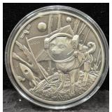 2022 "DOGE ON THE MOON" 2 OZ SILVER ROUND -