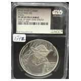 STAR WARS CLASSIC - 2016 - "YODA" - 1 OZ SILVER