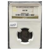 1816-MO JJ MEXICO REAL - NGC GRADED: AU58