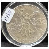 1989 MEXICO 1 OZ SILVER ROUND