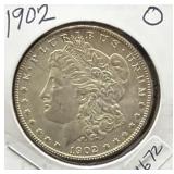 1902-O MORGAN SILVER DOLLAR