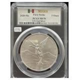 2020Mo MEXICO LIBERTAD - 5 ONZA - SILVER ROUND -