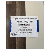 [686SFT] AGED GREY OAK LAMINATE FLOORING