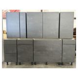 Nobilia Black Concrete 8pc with 34' uppers