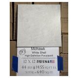 [640sft]  WHITE SHELL 12'x12' TILE