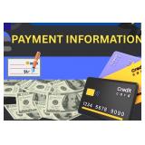 PAYMENT INFORMATION  *DO NOT BID ON THIS LOT*