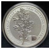 2019 GERMANIA MINT OAK LEAF 1 OZ .999 FINE SILVER