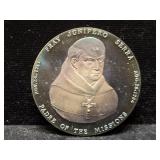 FRAY JUNIPERO SERRA - 39.7 GRAMS .999 FINE SILVER