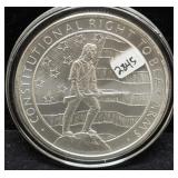 'CONSTITUTIONAL RIGHT TO BEAR ARMS' 5 OZ .999 FINE