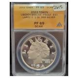2003 'LIBERTY' TOKEN PROOF SILVER ROUND -