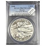 2008 3 RUBLE - EUROPEAN BEAVER - RUSSIA -