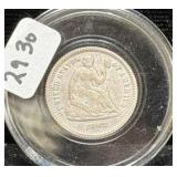 1862 SEATED LIBERTY HALF DIME