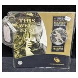 2012 INFANTRY SOLDIER SILVER DOLLAR