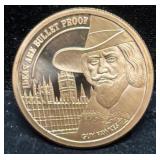 GUY FAWKES 'IDEAS ARE BULLET PROOF' 1 OZ COPPER
