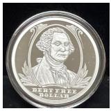 SILVER SHIELD '2024 DEBT FREE DOLLAR' PROOF 1 OZ