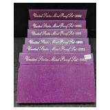 (6) U.S. MINT PROOF SETS: 1990, 1991, (2) 1992 AND