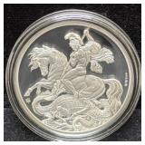 ST. GEORGE & THE DRAGON 1 OZ PROOF .999 FINE