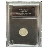 1853 SEATED LIBERTY HALF DIME W/ARROWS -