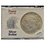 1922 PEACE SILVER DOLLAR - CASE IS BROKEN