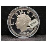 2003 LIBERTY 1 OZ .999 FINE SILVER ROUND