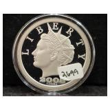 2008 LIBERTY 1 OZ .999 FINE SILVER ROUND