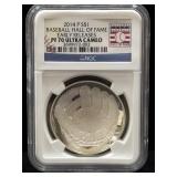 2014-P BASEBALL HALL OF FAME SILVER DOLLAR
