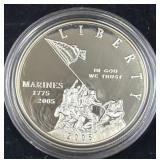 2005 MARINE CORPS 230TH ANNIVERSARY SILVER DOLLAR