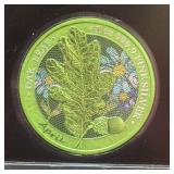 2019 GERMANIA MINT 'APRIL' OAK LEAF 1 OZ