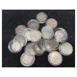 (20) ASSORTED SILVER FOREIGN COINS