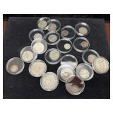 (20) ASSORTED SILVER FOREIGN COINS