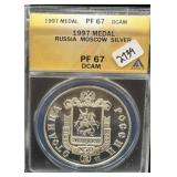 1997 MEDAL - RUSSIA MOSCOW SILVER - ANACS