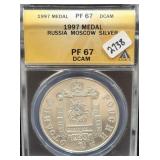 1997 MEDAL - RUSSIA MOSCOW SILVER - ANACS