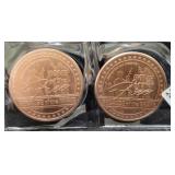 (2) GOLDEN STATE MINT 'HOME OF THE FREE' 1 OZ