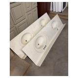 2 DOUBLE SINK TOP - 19" X 73"