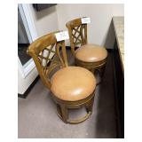 2 SWIVEL BAR STOOLS