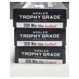 60 RDS NOSLER 308 WIN AMMO 150 GRAIN