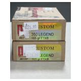 40 RDS HORNADY CUSTOM 350 LEGEND AMMO 165 GRAIN