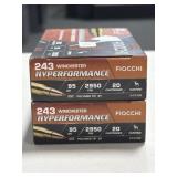 40 RDS FIOCCHI 243 WIN AMMO 95 GRAIN