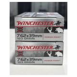40 RDS WINCHESTER 7.62 x 39mm AMMO 123 GRAIN
