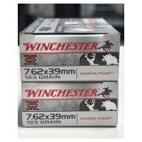 40 RDS WINCHESTER 7.62 x 39mm AMMO 123 GRAIN