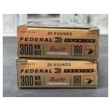 40 RDS FEDERAL 300 WIN MAG AMMO 180 GRAIN