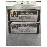 40 RDS HORNADY BLACK 6.8mm SPC AMMO 110 GRAIN