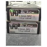 40 RDS HORNADY BLACK 6.8mm SPC AMMO 110 GRAIN