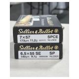40 RDS SELLIER & BELLOT 7 x 57mm AMMO 173 GRAIN