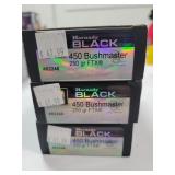 60 RDS HORNADY BLACK 450 BUSHMASTER AMMO
